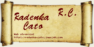 Radenka Ćato vizit kartica